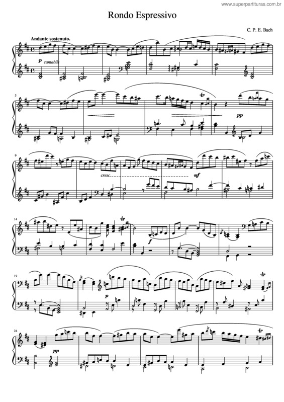 Partitura da música Rondo Espressivo