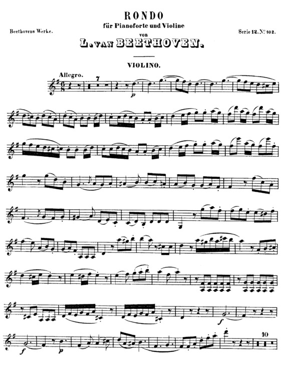 Partitura da música Rondo v.7