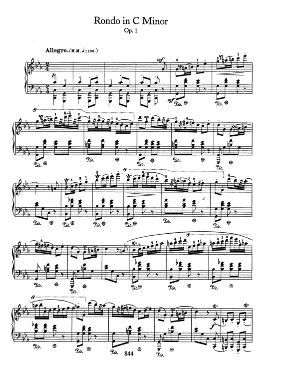 Partitura da música Rondò