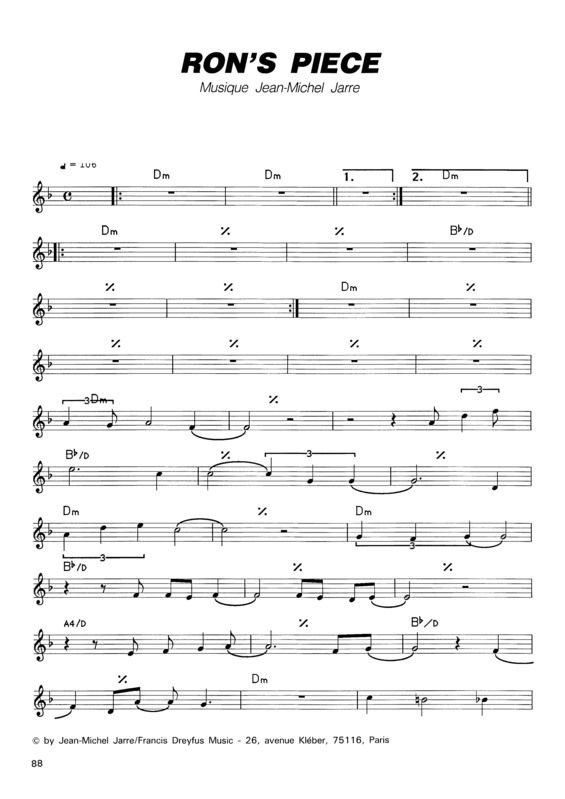 Partitura da música Rons Piece