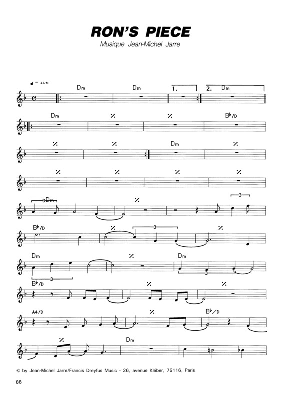 Partitura da música Rons Piece