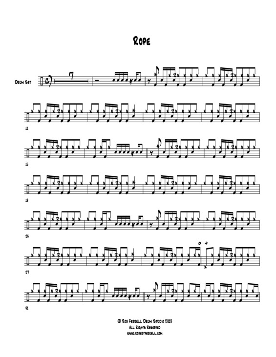 Partitura da música Rope