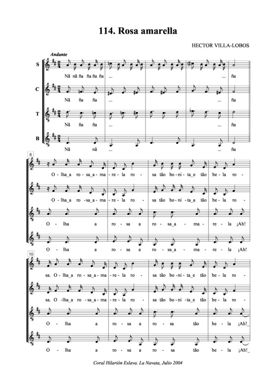 Partitura da música Rosa Amarela v.4