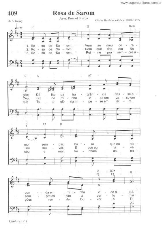 Partitura da música Rosa De Sarom