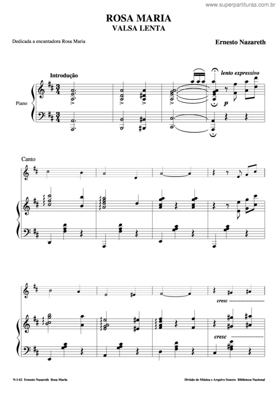 Partitura da música Rosa Maria v.2