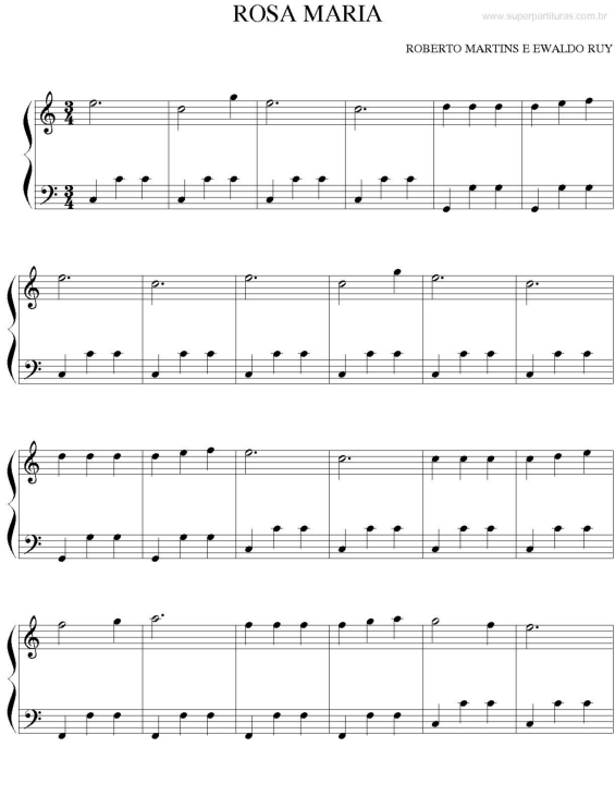 Partitura da música Rosa Maria