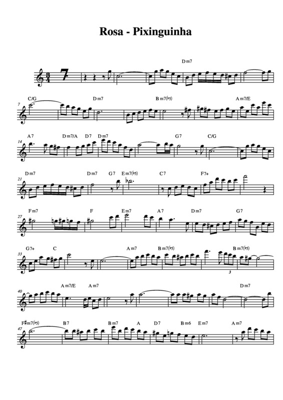 Partitura da música Rosa v.10