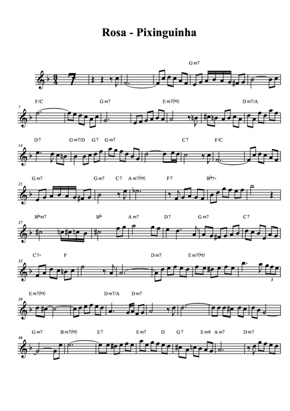 Partitura da música Rosa v.11