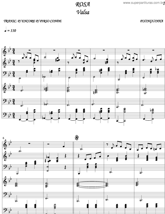 Partitura da música Rosa v.8