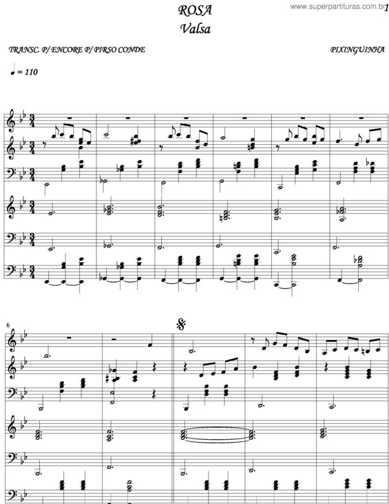 Partitura da música Rosa v.8