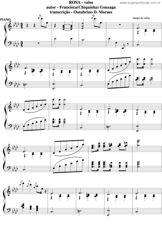 Partitura da música Rosa v.9