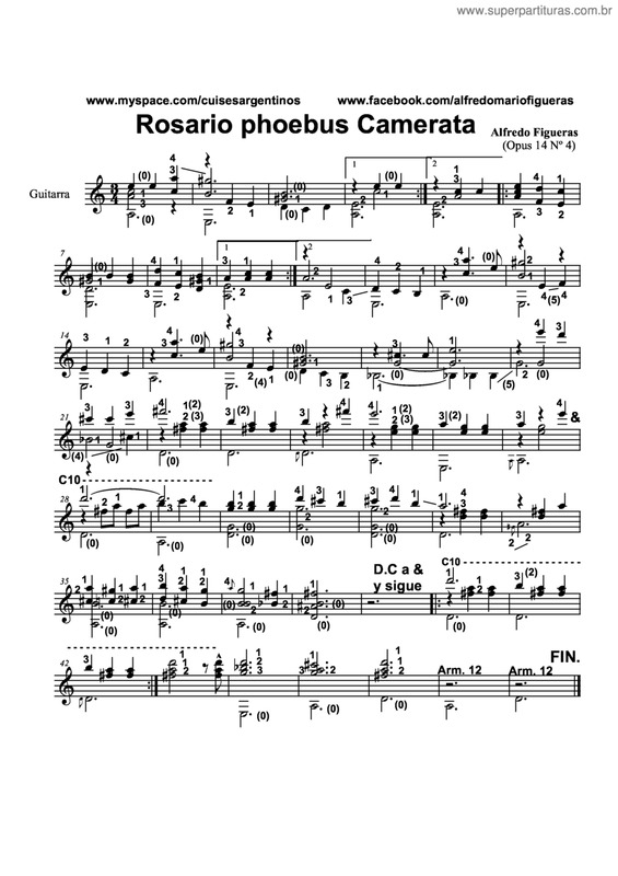 Partitura da música Rosario Phoebus Camerata