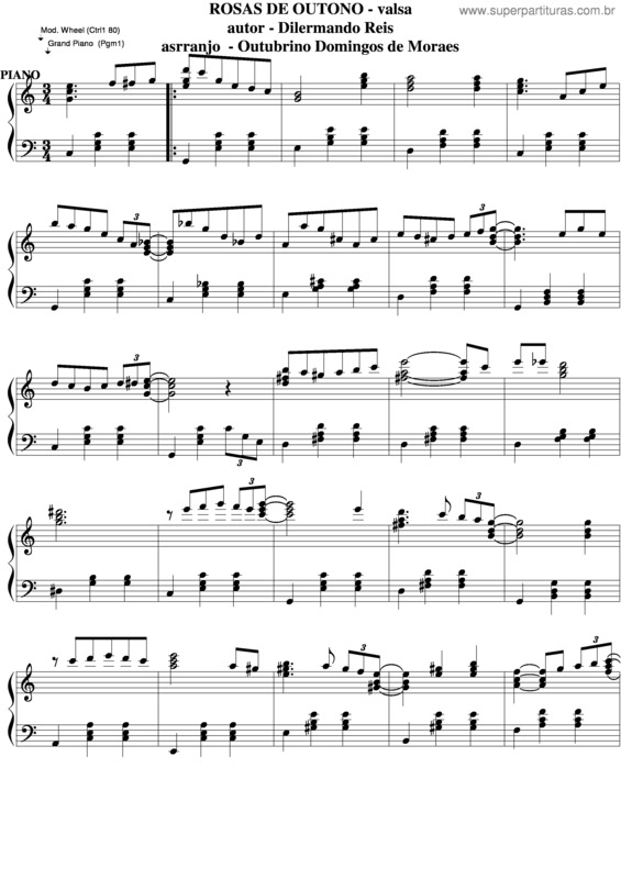 Partitura da música Rosas De Outono v.5