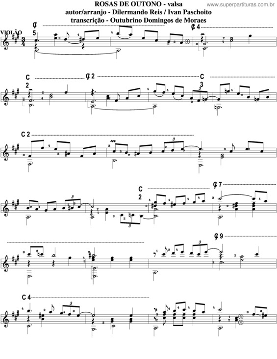 Partitura da música Rosas De Outono v.6