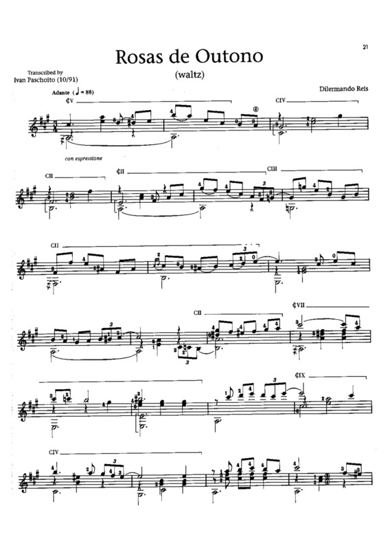 Partitura da música Rosas De Outono v.7