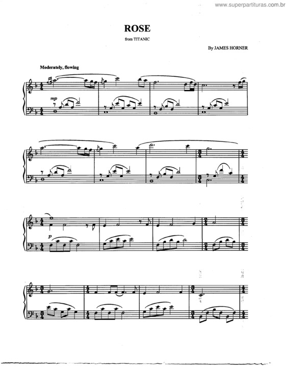 Partitura da música Rose v.4