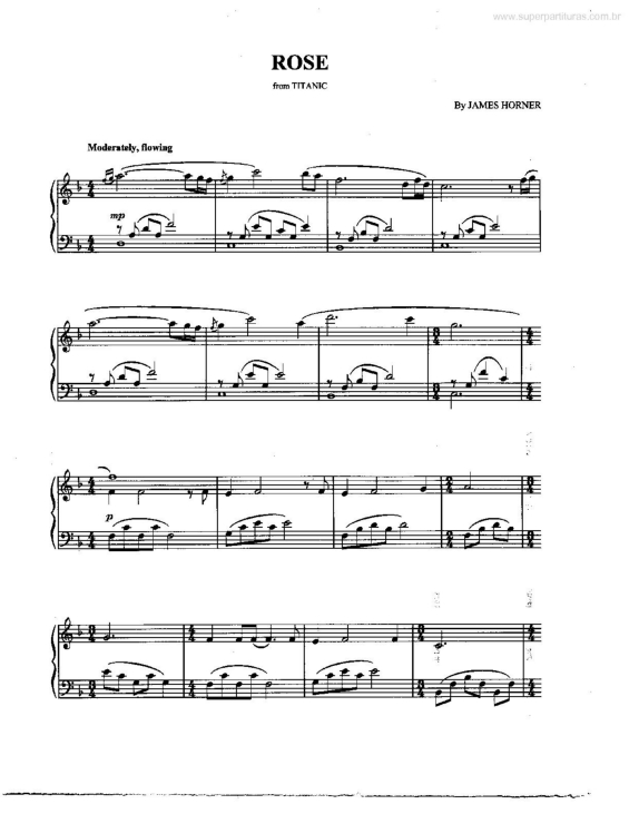 Partitura da música Rose