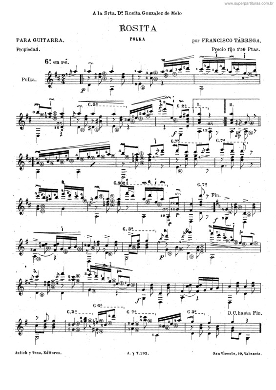 Partitura da música Rosita v.2