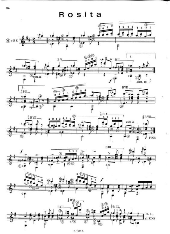 Partitura da música Rosita v.5