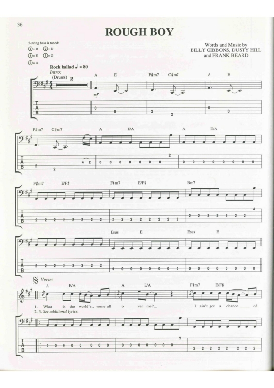 Partitura da música Rough Boy v.3