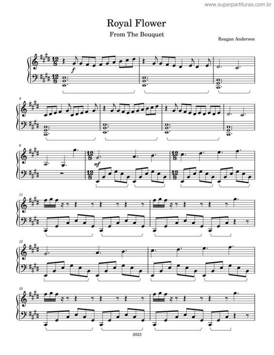 Partitura da música Royal Flower
