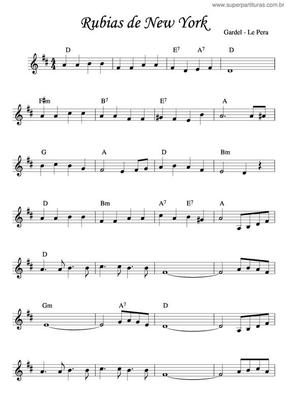 Partitura da música Rubias De New York v.2