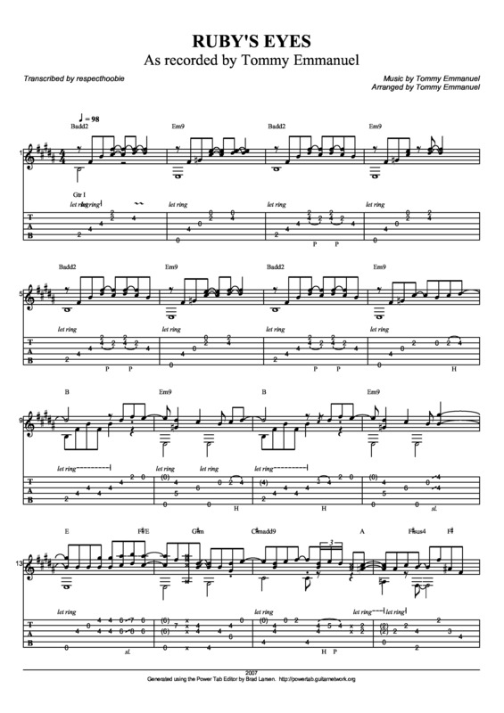 Partitura da música Rubys Eyes