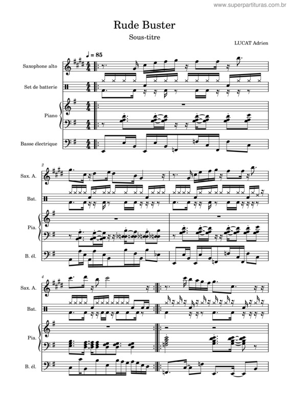 Partitura da música Rude Buster – Toby Fox Rude Buster In Em