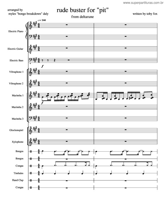 Partitura da música Rude Buster– From Deltarune
