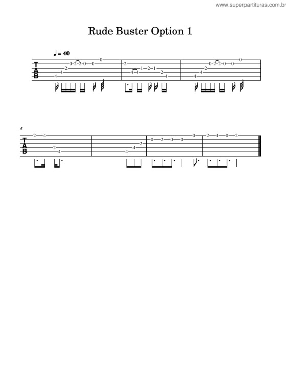 Partitura da música Rude Buster Theme