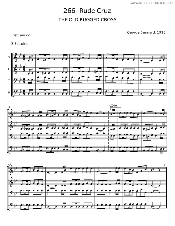 Partitura da música Rude Cruz – George Bennard v.4