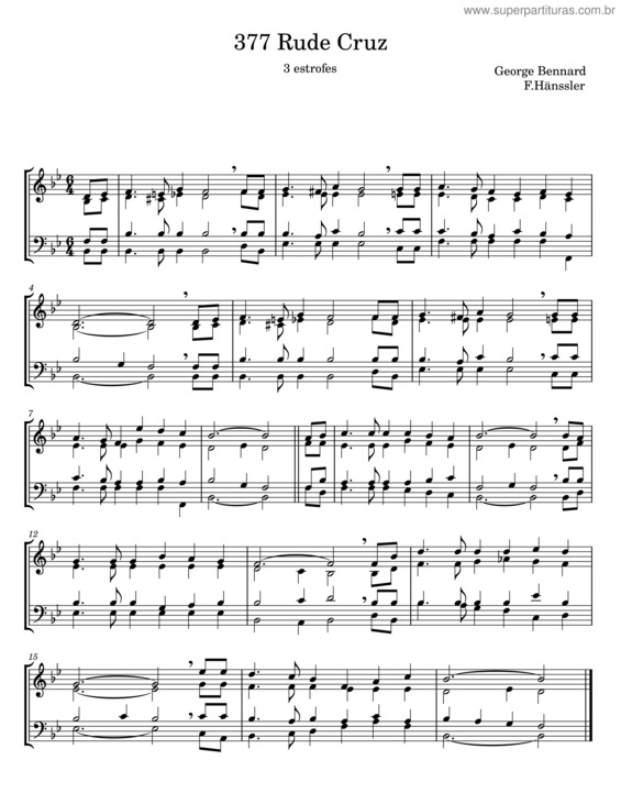 Partitura da música Rude Cruz – George Bennard v.5