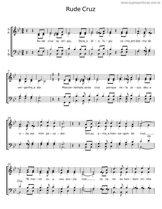 Partitura da música Rude Cruz v.12