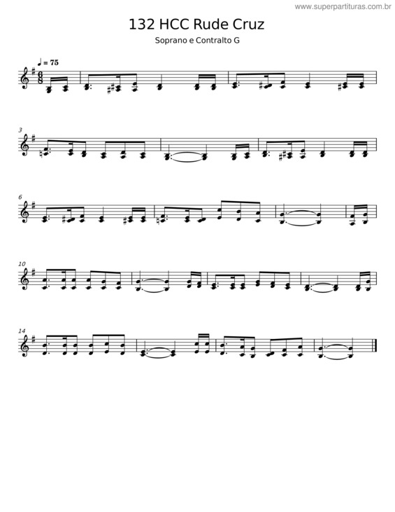 Partitura da música Rude Cruz v.13
