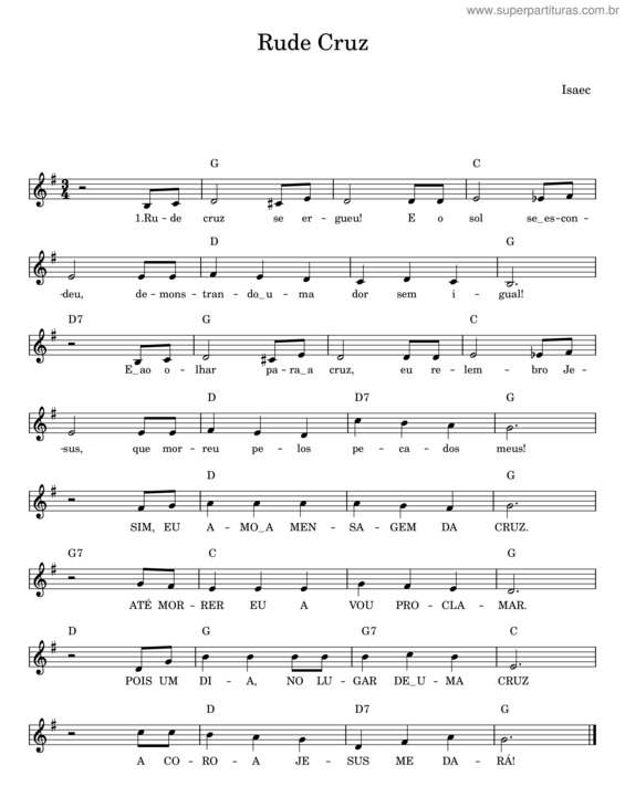 Partitura da música Rude Cruz v.14