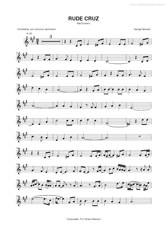 Partitura da música Rude Cruz v.2