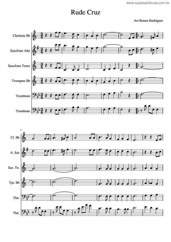 Partitura da música Rude Cruz v.9