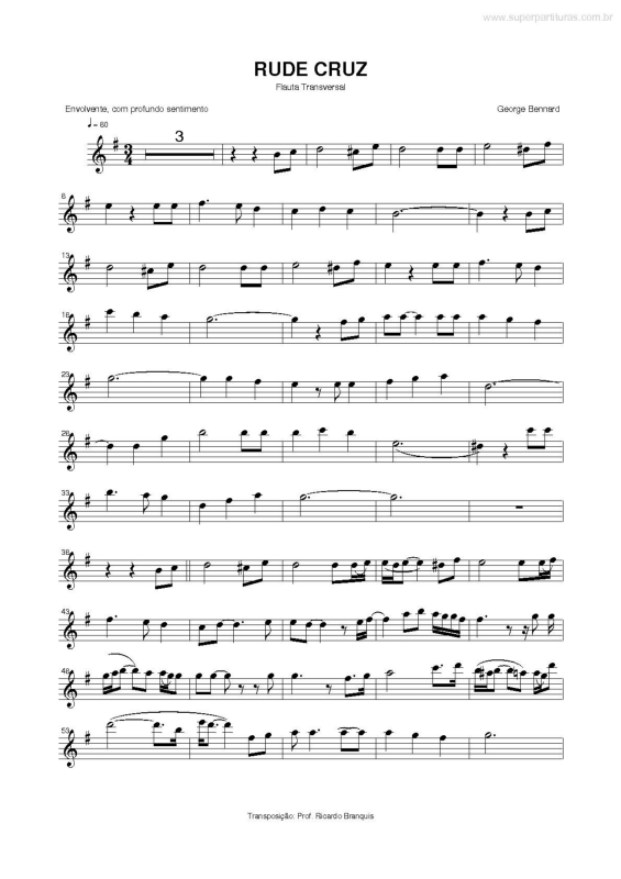 Partitura da música Rude Cruz