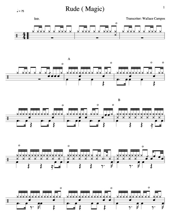 Partitura da música Rude v.5