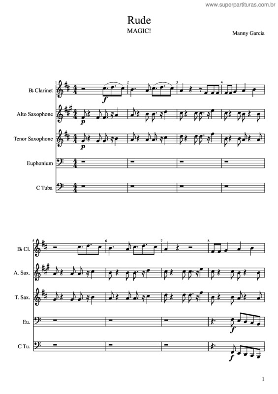 Partitura da música Rude v.7