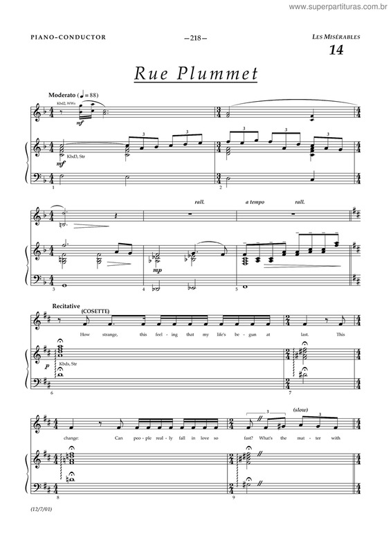 Partitura da música Rue Plummet v.2