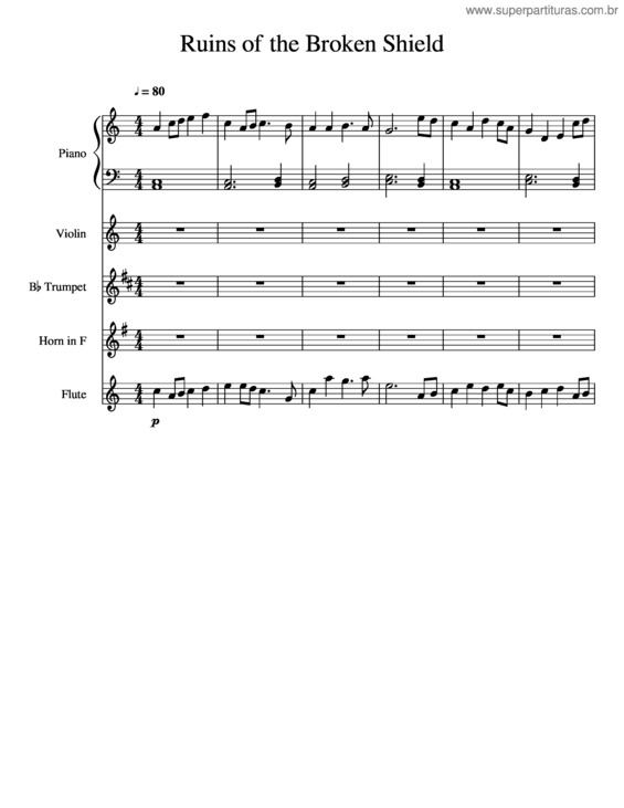 Partitura da música Ruins Of The Broken Shield