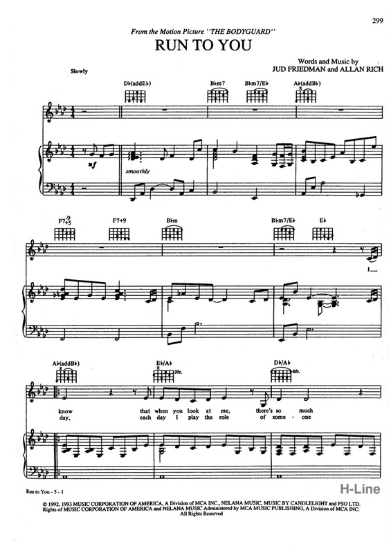 Partitura da música Run To You