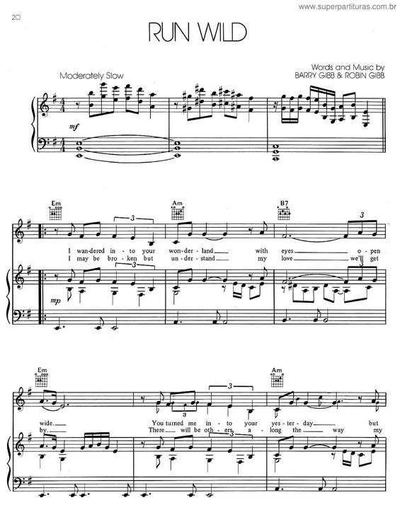 Partitura da música Run Wild