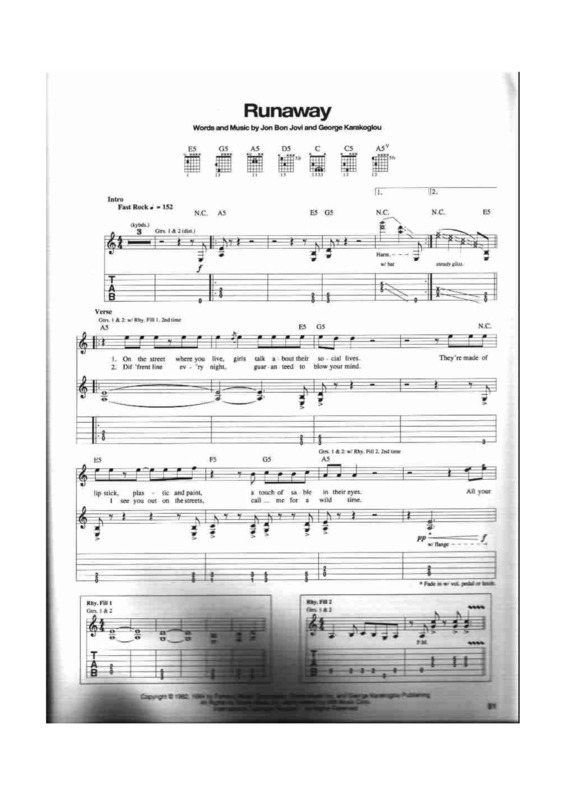 Partitura da música Runaway v.13