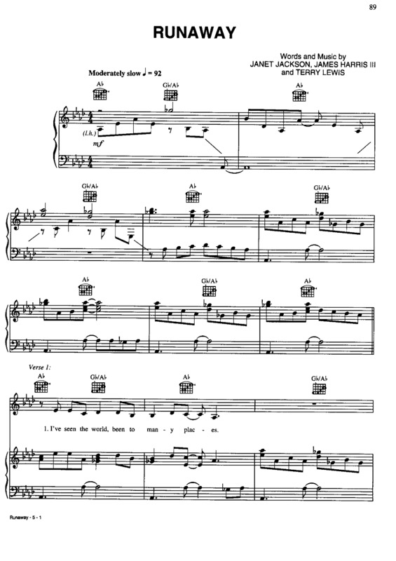 Partitura da música Runaway v.14