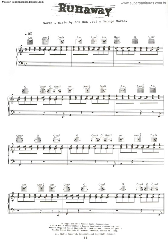 Partitura da música Runaway v.15