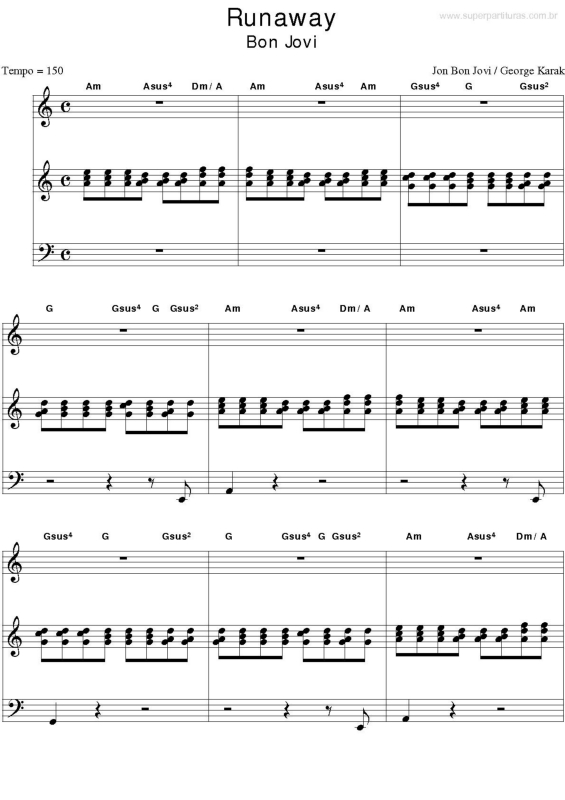 Partitura da música Runaway v.5