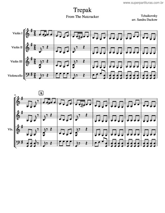 Partitura da música Russian Dance