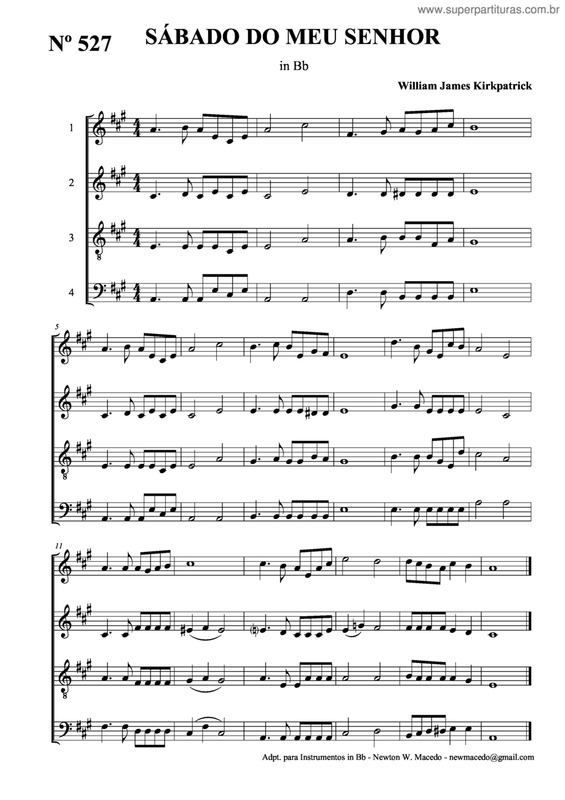 Partitura da música Sábado Do Meu Senhor v.2